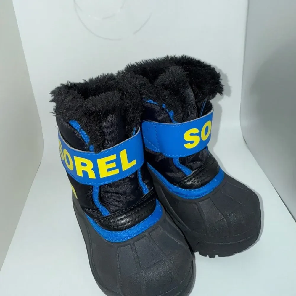 Sorel Black and Blue Winter Boots